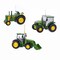 KSA Pack of 12 Green and Yellow "John Deere 820" Diesel Tractor Christmas Ornaments 3.5"